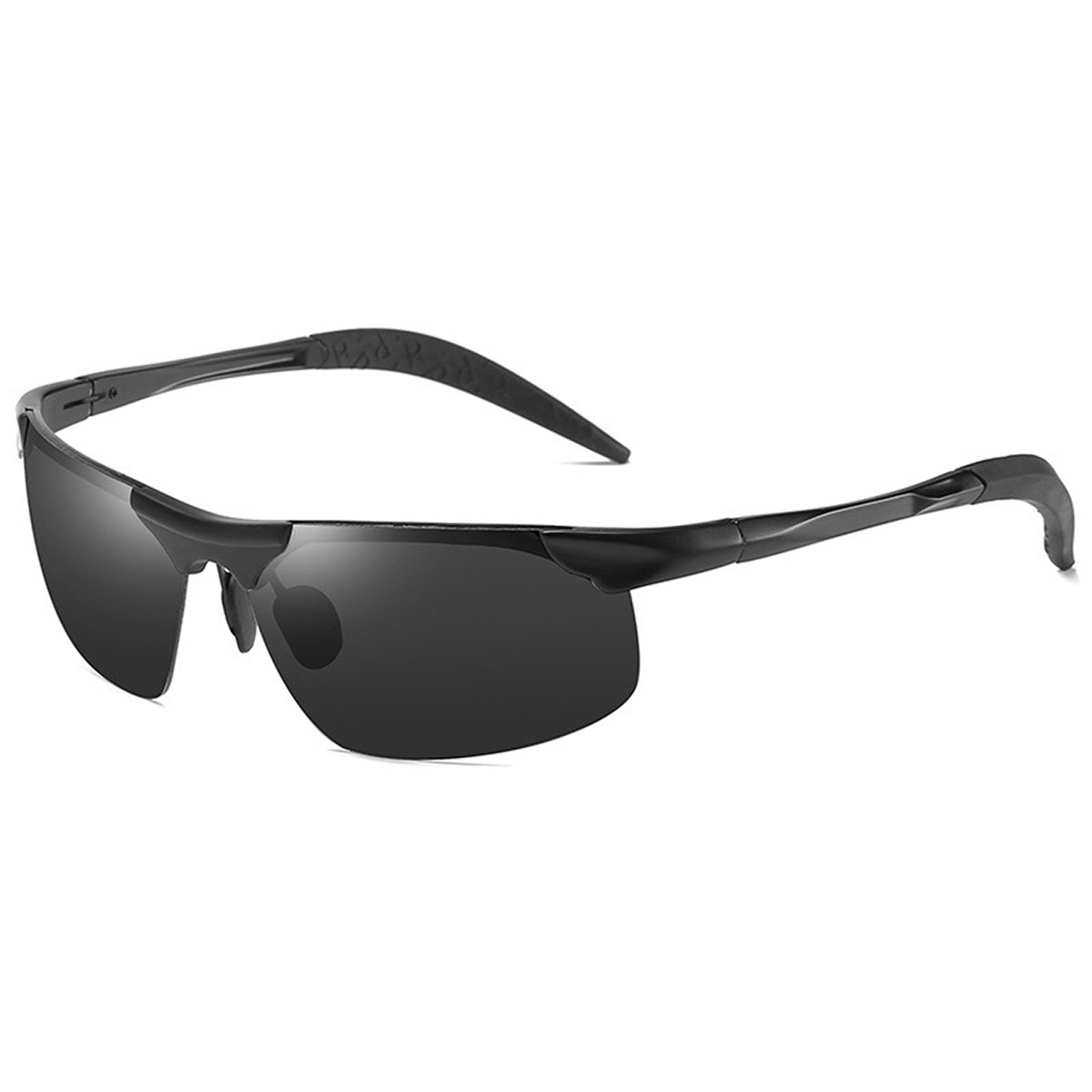Kacamata hitam logam bersepeda setengah bingkai aluminium-magnesium Kacamata hitam logam bersepeda setengah bingkai aluminium-magnesium