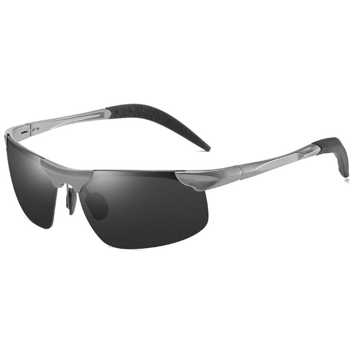 Kacamata hitam logam bersepeda setengah bingkai aluminium-magnesium Kacamata hitam logam bersepeda setengah bingkai aluminium-magnesium