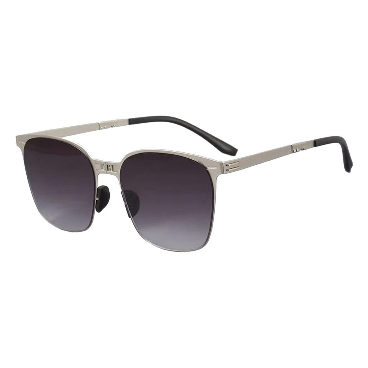 Kacamata Hitam Logam Unisex Ringan Full Frame Lipat