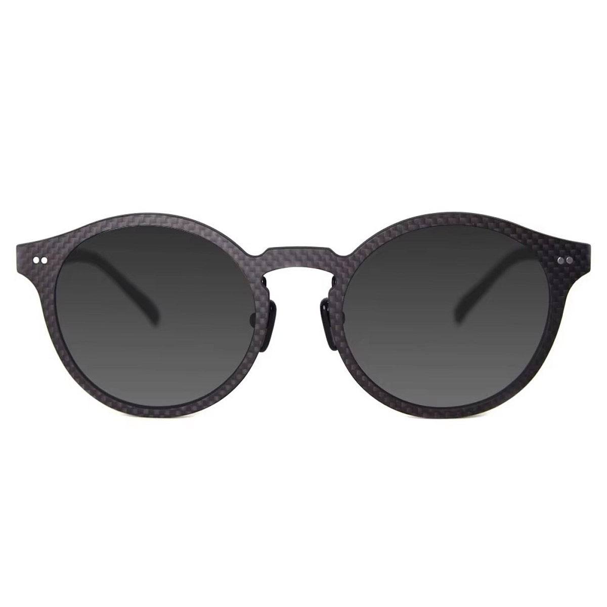 Kacamata Hitam Serat Karbon Bingkai Bulat Retro UV400 Kacamata Hitam Serat Karbon Bingkai Bulat Retro UV400